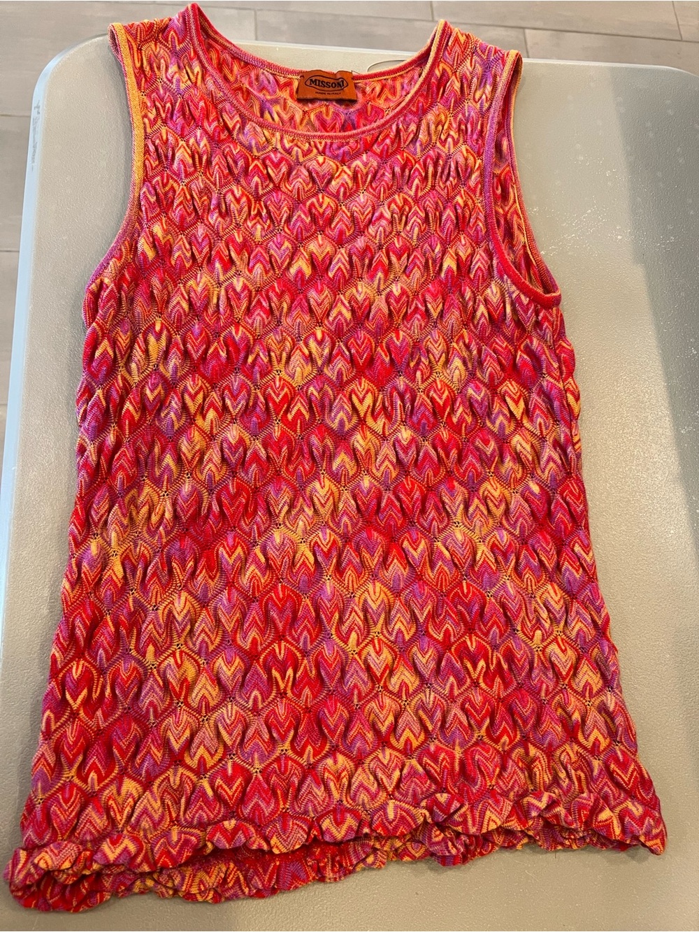 Missoni Pink Multi-Color Patterned Knit Tank - Picture 6 of 6